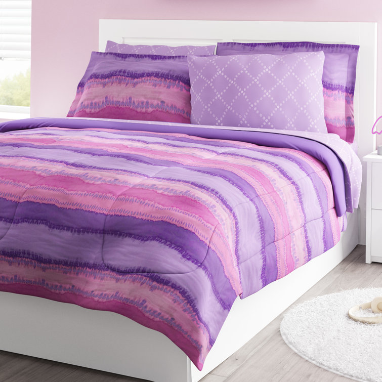 Purple cheap blanket set